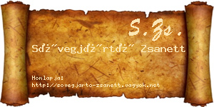 Sövegjártó Zsanett névjegykártya